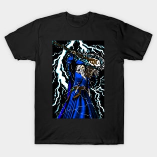 The Wizard - Traditional High Fantasy Wizard (Blue) T-Shirt